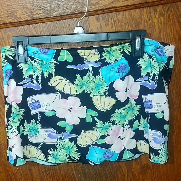 🎄3/$15 Vintage Kathy Ireland Tropical Print Tankini Swimsuit - Picture 4 of 8